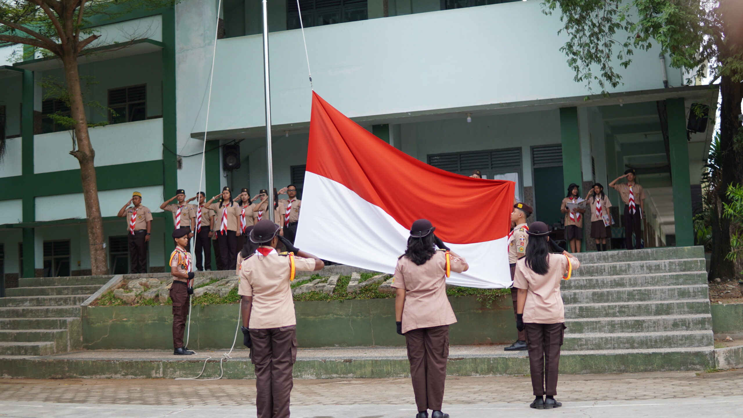 SMA Xaverius Pringsewu Gelar Upacara Peringatan HUT Pramuka ke-64